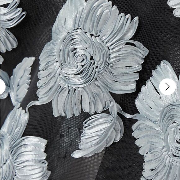 ROTATE BIRGER CHRISTENSEN appliquéd recycled-mesh/satin maxi dress, 36 - Picture 4 of 15